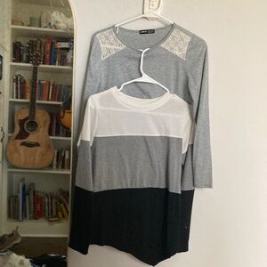 Two long sleeve t shirts
